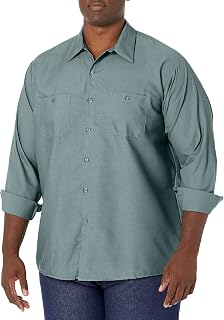 Red Kap Long Sleeve Industrial Solid Work Shirt Light Green Medium - 5 Pack