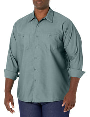 Long Sleeve Industrial Solid Work Shirt Light Green Small - 5 Pack by Red Kap – Light Green, Pack of 5, Model SP14
