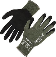 Ergodyne ProFlex 7042 Cut Resistant Work Gloves, ANSI A4, Contact Heat Resistant, Sandy Nitrile Coated Palms, 18g Aramid