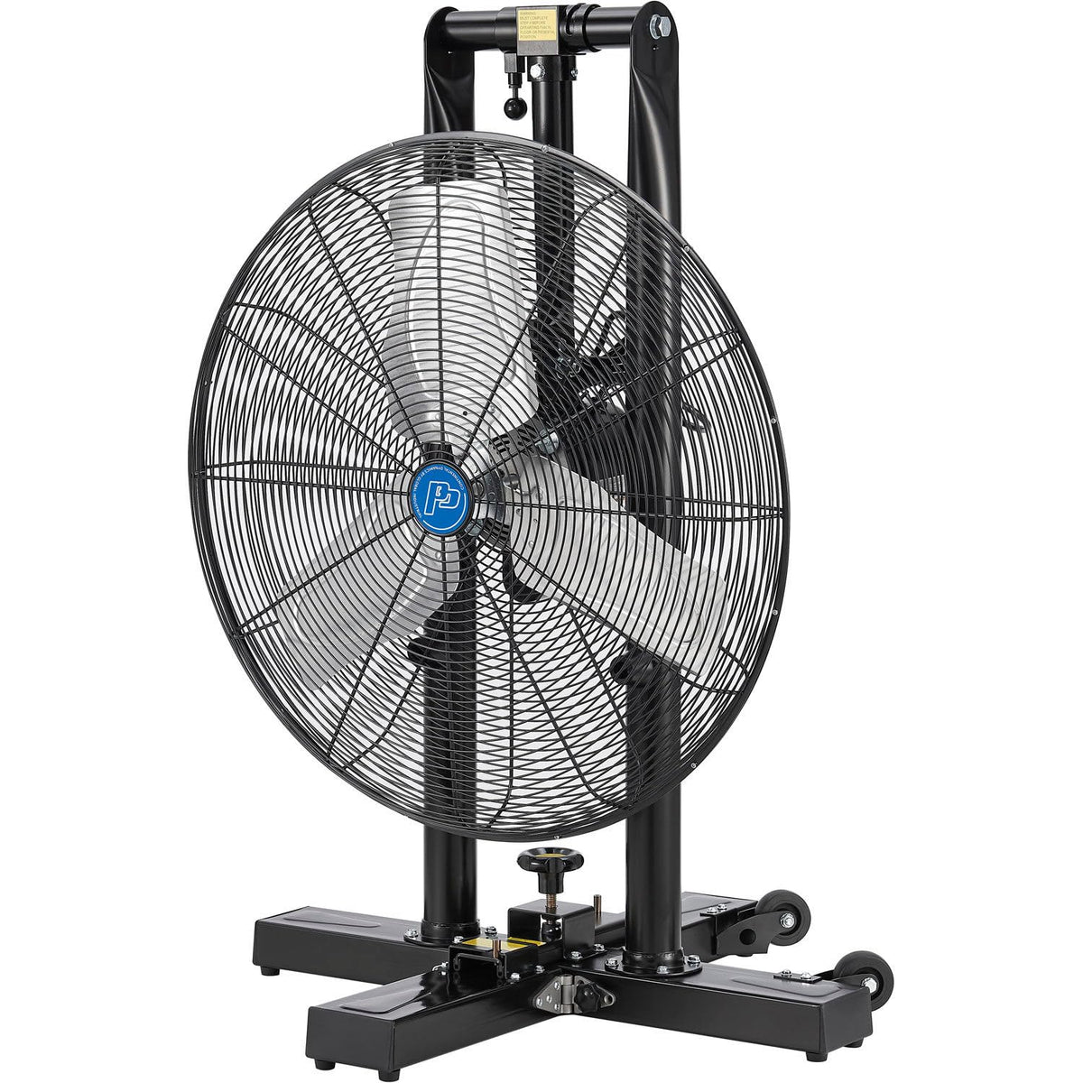 24" Foldable Mobile Pedestal Fan by Continental Dynamics – Metal, Black, Model SFSI3-750/60Y
