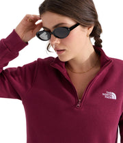 Women's Evolution Simple Dome 1/4 Zip by The North Face – XX-Large, Cotton, Burgundy Crush, Model NF0A8ET5MVO
