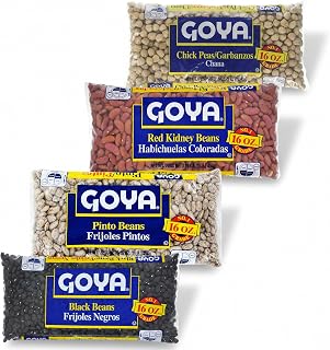 Goya Dried Beans Meal Prep 4-Pack, Kidney, Dried Black Beans, 4-Pack, 16 oz