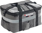 Winco 17" Gray Insulated Food Delivery Bag with Beverage Divider, Medium