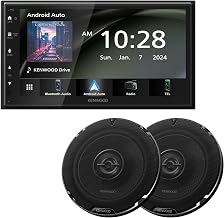 DMX40S Digital Car Stereo (50W x 6-Ch), Apple CarPlay & Android Auto Compatible, Bluetooth-Enabled Head Unit | Plus KENWOOD KFC-1698RS 6-1/2" 2-Way Car Speakers
