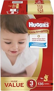 HUGGIES Little Snugglers Baby Diapers Size 3, 136ct