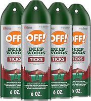 OFF! Deep Woods Insect Repellent V Bug Spray Long Lasting Protection from Ticks and Mosquitoes 6 Ounce (Pack of 4)