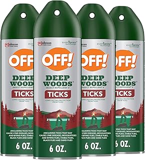 OFF! Deep Woods Insect Repellent V Bug Spray Long Lasting Protection from Ticks and Mosquitoes 6 Ounce (Pack of 4)