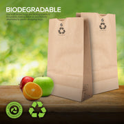 6 Lb Kraft Brown Paper Lunch Bags (500 Count) - Bulk Disposable Lunch Sacks by Stock Your Home – 6"W x 3 5/8"G 11 1/16"H, 6.0 pounds, Paper, Brown, Pack of 500