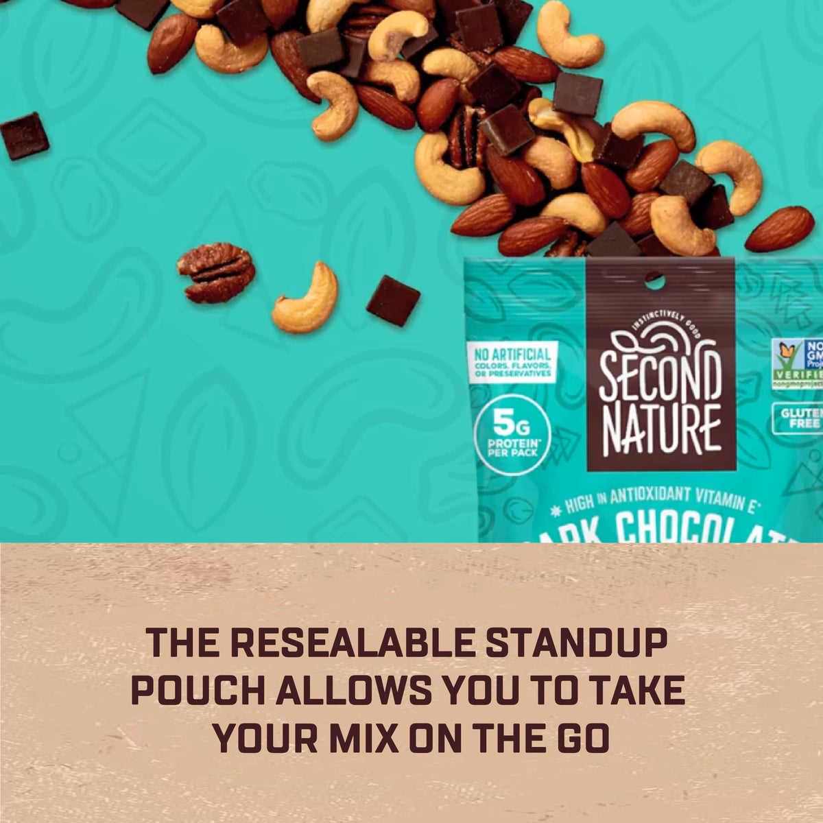 Second Nature Dark Chocolate / 26 Ounce (Pack of 1) / Torquise Snack & Trail Mixes
