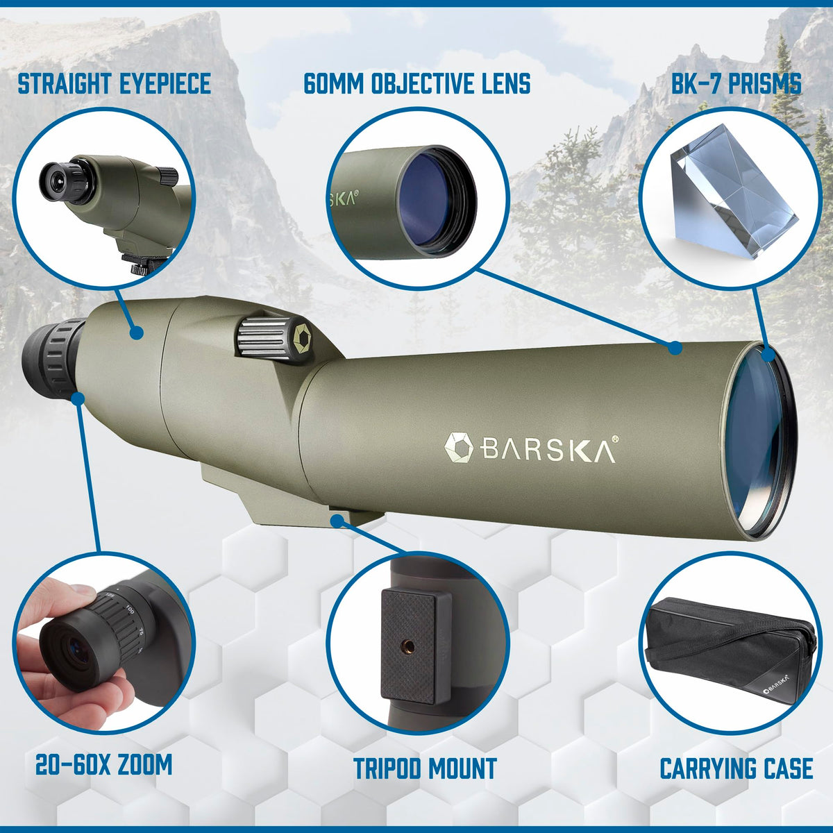 Colorado Waterproof Spotting Scope Black by Barska – One Size, Aluminum, Black, Model CO11216