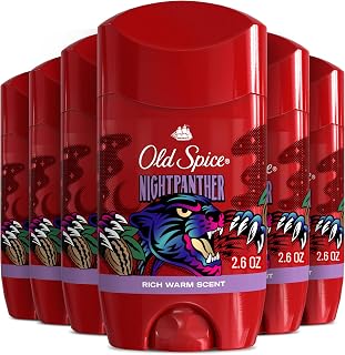 Old Spice Antiperspirant Deodorant for Men, 24/7 Sweat & Odor Protection, 24/7 Freshness & Lasting Scent, Invisible Solid, NightPanther with Rich Warm Scent, 2.6 oz (Pack of 6)