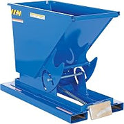 Vestil D-33-HD Steel Self Dumping Hopper, Blue, 1/3 Cubic Yard