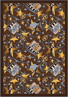 Joy Carpets Any Day Matinee Silver Screen Theater Area Rug, Chocolate