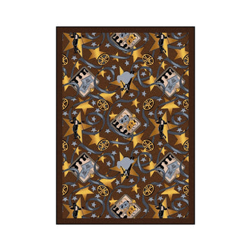 Any Day Matinee Silver Screen Theater Area Rug by Joy Carpets – 3'10" x 5'4" (Rectangular), Nylon, Chocolate, Model 1484B-02