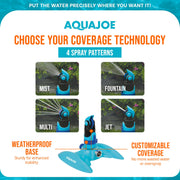 Aqua Joe w/ Lie-Flat Metal Base for Any Landscape / Promo Kit / 1 Sprinklers