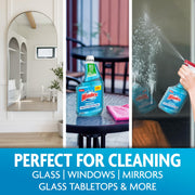 Refill Original Blue Glass and Window Cleaner Bottles + 1 Reusable Spray Trigger by Windex – 32 Fl Oz (Pack of 3), Original Glass Cleaner, Pack of 3, Model 343297