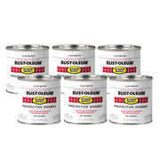 Rust-Oleum Flat White / 8 Fl Oz (Pack of 6) / Brush on Paint Interior & Exterior House Paint
