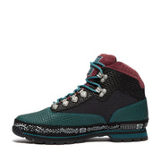Men's Euro Hiker MID LACE UP BOOT by Timberland – 10.5 Wide, Leather, ReBOTL fabric, Teal Full Grain