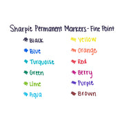 Sharpie 2 Count (Pack of 1) / Black / 1 Permanent Markers