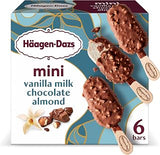 Häagen-Dazs Haagen-Dazs, Vanilla Milk Chocolate Almond Snack Size Ice Cream Bars, 6 count (Frozen)