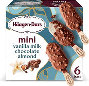 Häagen-Dazs Haagen-Dazs, Vanilla Milk Chocolate Almond Snack Size Ice Cream Bars, 6 count (Frozen)