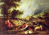 XcBAIHOUD Famous Abstract Painting Wall Paintings Paesaggio with arcobaleno di Peter Paul Rubens for Office Home Decoration 60x90cm