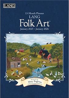 Lang, LANG Folk Art 2025 Monthly Planner by Mary Singleton
