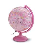 25cm Zoo Illuminated Children's Globe (Pink) by Tecnodidattica – Plastic, Pink, Model 8000623001424