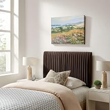 Modway Eloise Twin Velvet Headboard with Ruched Details in Chocolate Brown - Modern Bed Headboard Only with Stain-Resistant Performance Upholstery, Height-Adjustable Mount