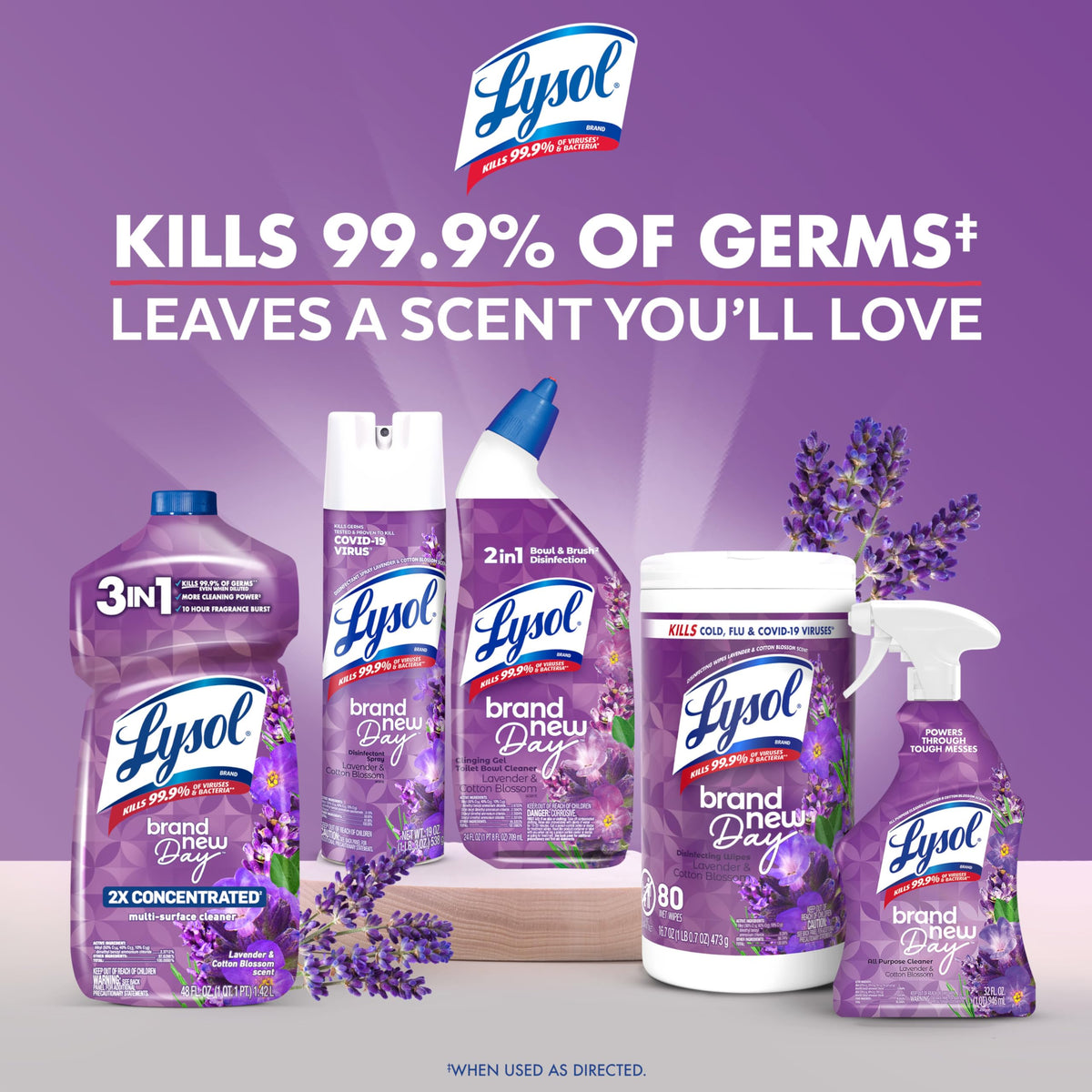 Disinfecting Wipes by Lysol – 80 Count (Pack of 1), Purple, Model 3296590