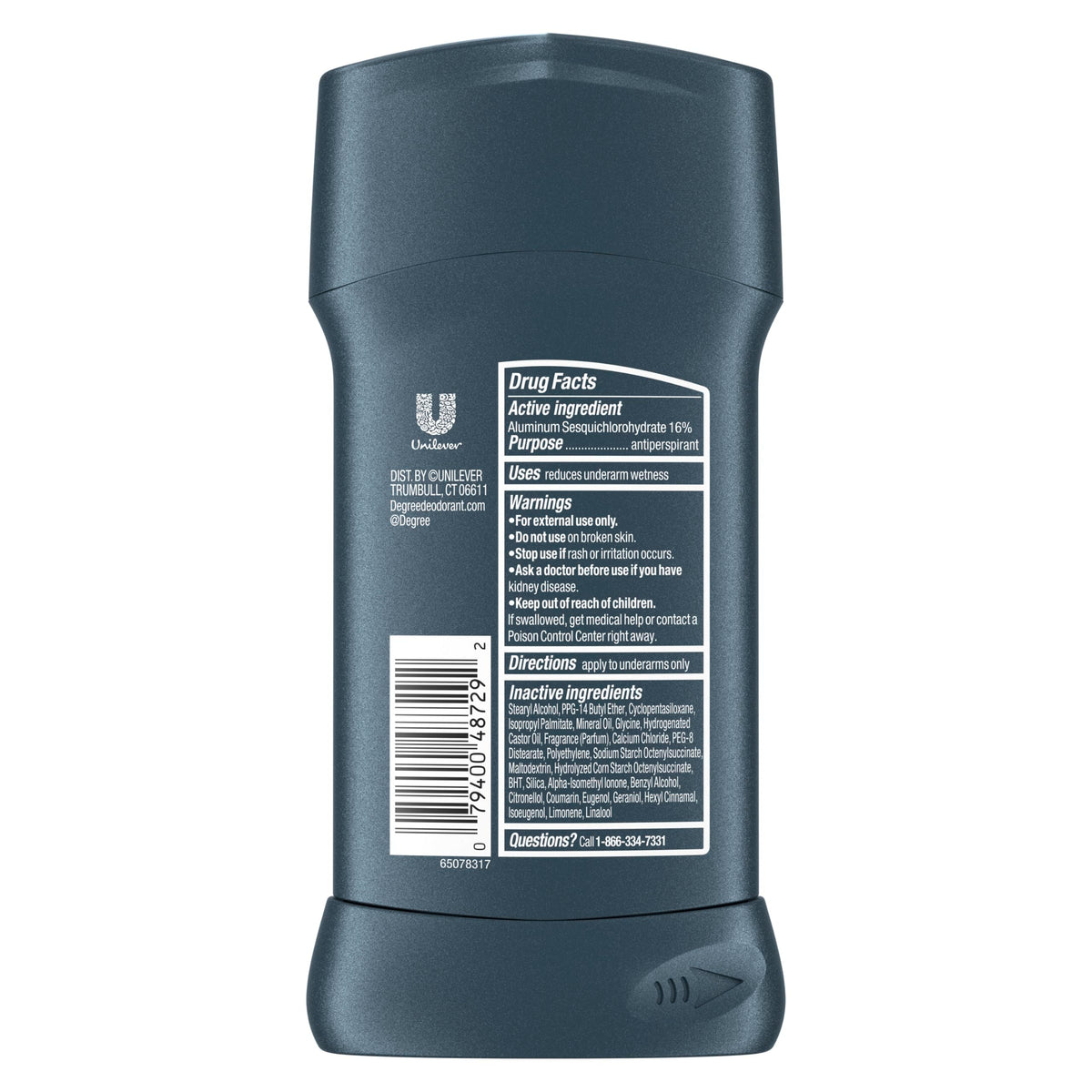 Antiperspirant Deodorant Nonstop 2.6 oz by Degree – 2.7 Ounce (Pack of 1), Model 68632078
