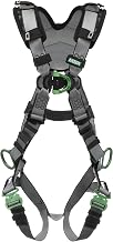 MSA 10194864 V-FIT Full Body Safety Harness - Size: Standard (Medium), D-Ring Configuration: Front/Back/Chest/Hip, Quick Connect Leg Straps, with Shoulder Padding, Full Body Harness