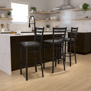 Flash Furniture Black Vinyl Seat/Black Metal Frame / Set of 1 / Contemporary Barstools