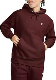 Champion mens Reverse Weave Pullover, Left Chest CHooded Sweatshirt