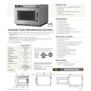 PRO1 Commercial Microwave Oven by Panasonic – 0.6 cubic_feet, Stainless Steel, Model NE-21521