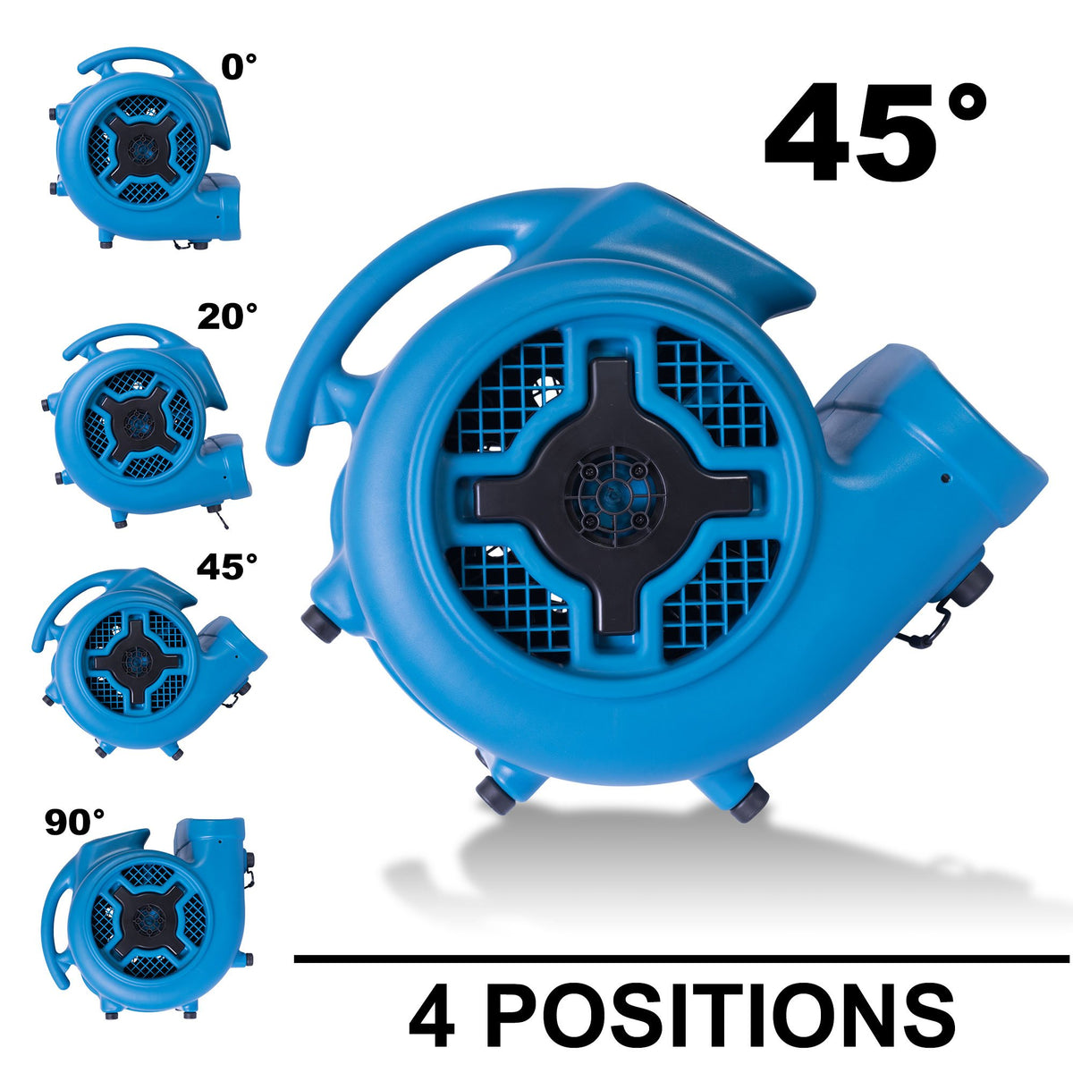 XPOWER 15.9. D x 18.5. H x 17.5. W inches / Pro P-800 / Blue Floor Fans