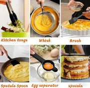 Umite Chef Stainless Steel Mixing Bowl Set, 26 Piece with Lids and Graters, Carbon Black