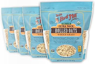 Bob's Red Mill Organic Thick Rolled Oats, 32oz (4 Pack)