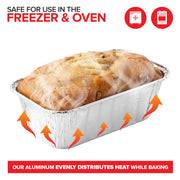 Aluminum Pans Mini Loaf Pans (50 Pack) 1 Lb Aluminum Foil Tin Pans by Stock Your Home – 50 Pack, 1.0 pounds, Aluminum, Silver, Pack of 50
