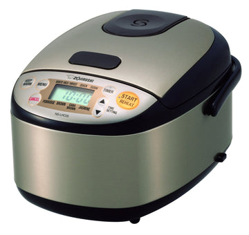 NS-LHC05 Micom Rice Cooker & Warmer by Zojirushi – 3 Cups Uncooked, 6.0 ounces, Stainless Steel, Stainless Dark Brown, Model NSLHC05XT