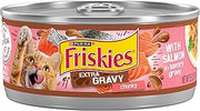 Friskies Purina Extra Gravy Wet Cat Food, Chunky Salmon, (24) 5.5 oz Cans
