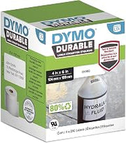 DYMO LW Durable Industrial Labels for LabelWriter 4XL Label Printers, White Poly, 4-1/16” x 6-1/4”, Roll of 200 (1933086)