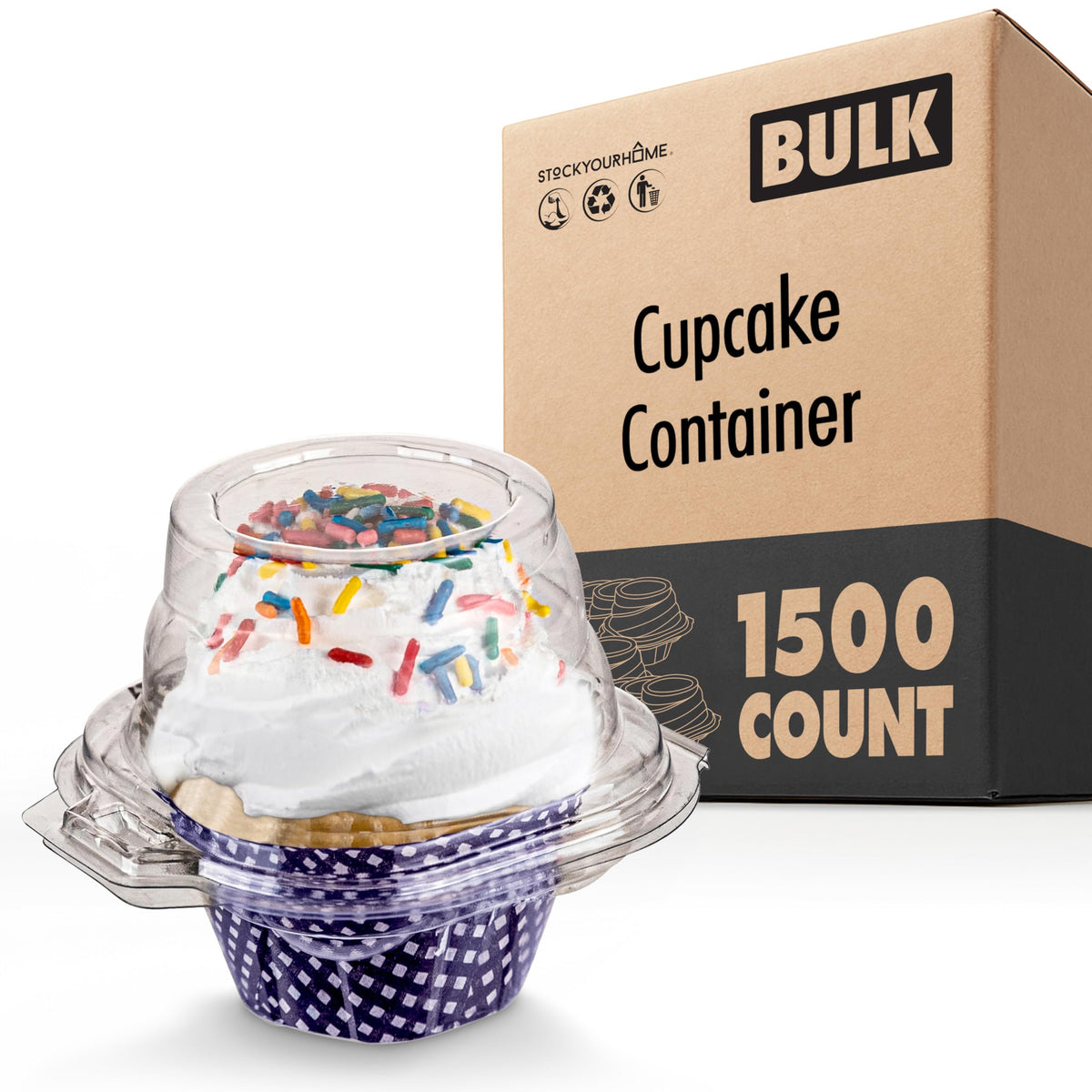 Stock Your Home 1500 Count / Transparent / 1.75 inches Food Storage Containers