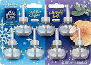 Glade PlugIns Refills Air Freshener, Scented and Essential Oils for Home and Bathroom, Fall Night Long + Starlight & Snowflakes Mix Pack, 4.69 Fl Oz, 7 Count