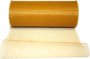 Reliant Ribbon Tulle Standard Ribbon, 6 Inch X 25 Yards, Gold