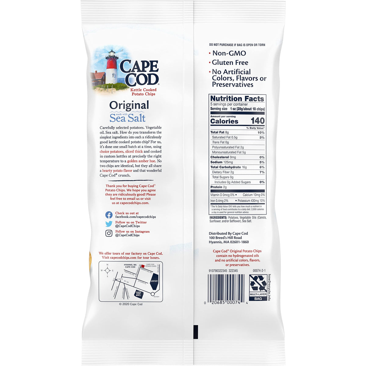 Cape Cod Original / 5 Ounce (Pack of 8) / 1 Potato