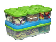 LunchBlox Entrée Kit by Rubbermaid – Kit, 4.1 cups, Plastic, Green, Pack of 12