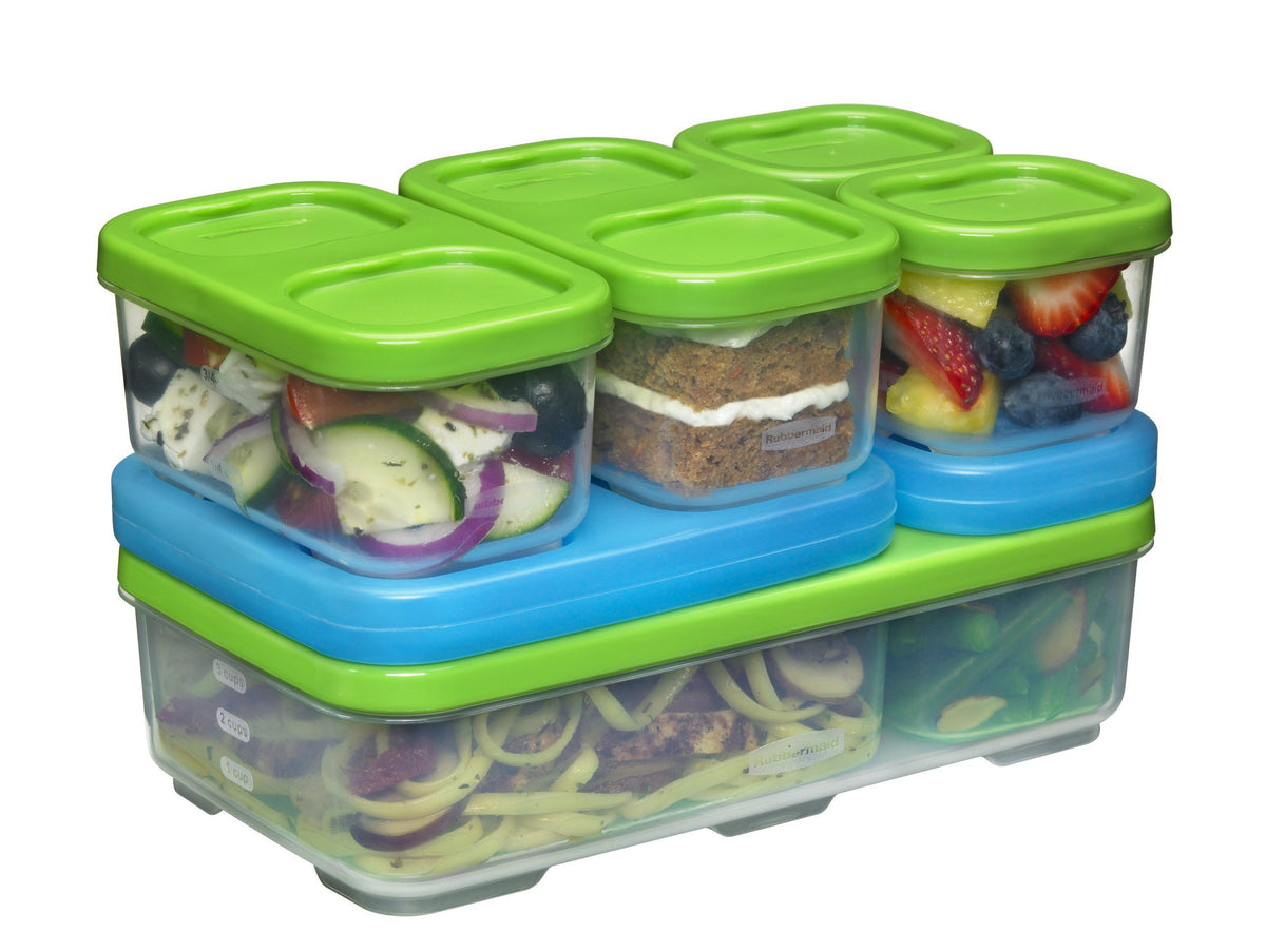 LunchBlox Entrée Kit by Rubbermaid – Kit, 4.1 cups, Plastic, Green, Pack of 12