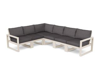 ® Edge 6-Piece Modular Deep Seating Set in Sand/Ash Charcoal by Polywood – Onesize, High Density Polyethylene, Sand / Ash Charcoal, Model PWS523-2-SA145986
