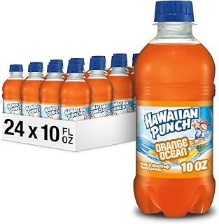 HAWAIIAN PUNCH Orange Ocean Juice Drink, 10 fl oz bottle, 24 Count (4 Packs of 6)